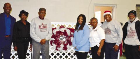 Posing for the photo after the seminar are, left to right, speaker Jeffery Watts, volunteer to BBAP Thelma Humphries, BBAP board member Bobby Parham, BBAP member Kahliyah Thompson, assistant CFO Annie Lawn; BBAP President Melton Smith; and BBAP member Shug Dennis.