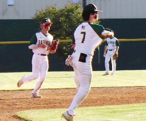 Gators’ junior Ames Johnson (7) makes a play from the left side of the infield. TREY NORRIS/Staff