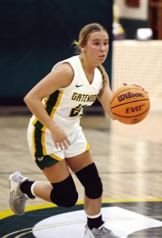 Carly Cannon (shown) accounted for 15 of the Lady Gators’ 44 points against Westfield last Saturday, with fellow senior London Darden scoring 12 and up-and-coming sophomore Natalie Sills contributing nine points