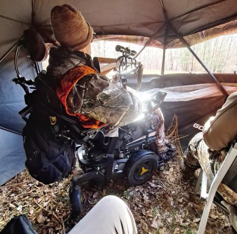 With the help of Georgia DNR, mobility-challenged sportsmen can still experience hunting with family members and friends. CONTRIBUTED