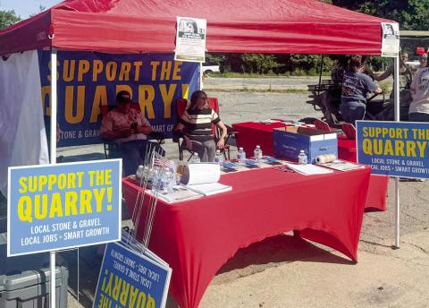 Representatives of Putnam County Stone encouraged support for its quarry proposal at Saturday’s Dairy Festival. (Putnam County Stone’s Facebook)