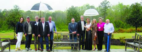 The Shane Meder Memorial Garden dedication included Meder’s former co-workers at Black Sheep Interiors, members of his family and hospital staff.