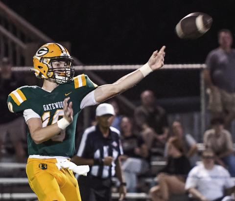 Gators head coach Jeff Ratliff said he’s seen steady improvement throught this season’s first four games from sophomore quarterback Blake Brannen, and expects his prgression to continue. IAN TOCHER/Staff