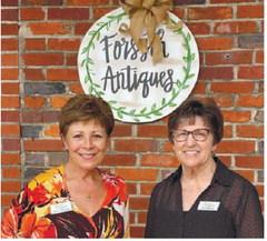 Dianne Hattaway (l-r) and Carol Robeson, the owners of Forsyth Antique and More, say the store is the largest antiques store in Middle Georgia. CONTRIBUTED