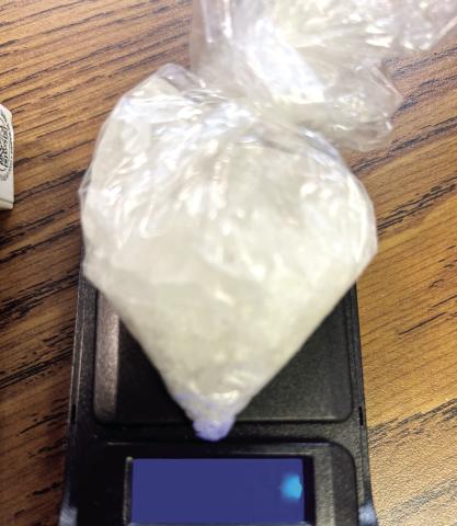 This 28.54 grams of methamphetamine was found during a traffic stop. The woman, Autumn Carrey, and passenger Robert Hough are facing trafficking charges. CONTRIBUTED
