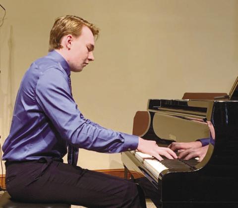 Carter Cadwallader, an aspiring concert pianis, will be performing at Festival hall on Nov. 30 for his graduation recital. CONTRIBUTED