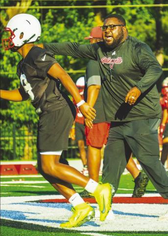 Beginning this season, former War Eagle Damoio’n Wright has taken his coaching talents to Gainesville High School. CONTRIBUTED