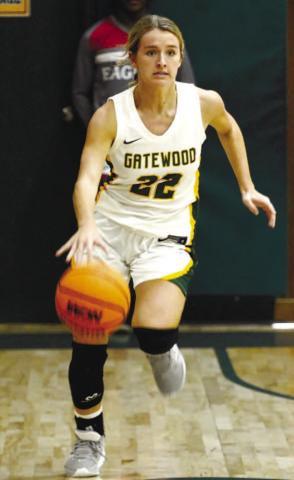 Anna Williamson (22) brings the ball up the court. CONTRIBUTED