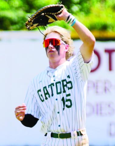 In addition to GIAA 2-A All-Region and All-State recognitions, Gators' slugger Ames Johnson shared co-Player of the Year honors with teammate Wilson Moore. (TREY NORRIS/Staff)