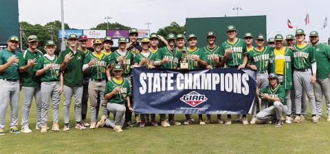 The Gatewood Gators pose for a photo after defeating Southwest Georgia Academy to win the GIAA Class 2A state championship. CONTRIBUTED