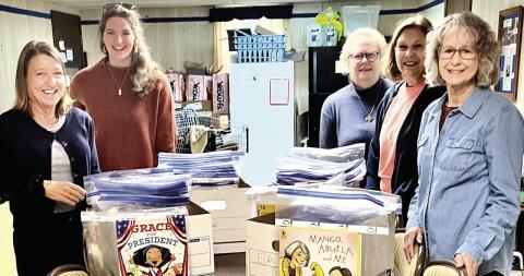 L-R: Appleton Board PCO Vice-Chair Janie Price, Appleton Program Director Corley Peth, and Appleton Missioner Julie Groce with PCO Backpack Ministry Co-Chairs Rosemary Foskey and Marty Ray. CONTRIBUTED