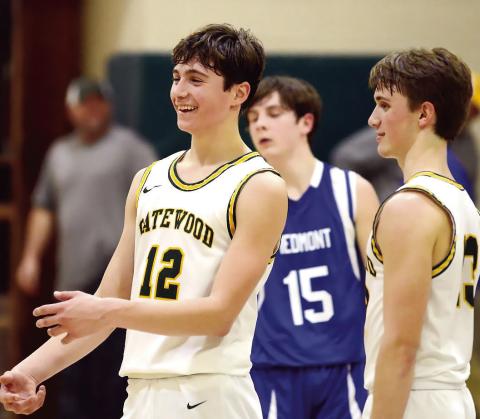Sophomore Matt Allen (12) scored 51 points in a win over Piedmont Academy, setting a new program record for points scored in a single game. IAN TOCHER/Staff