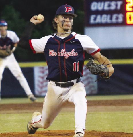 Putnam County’s Gates Lanzarone gets set to deliver a pitch during Game 2 of the team’s series against Jeff Davis. Trey Norris/Staff