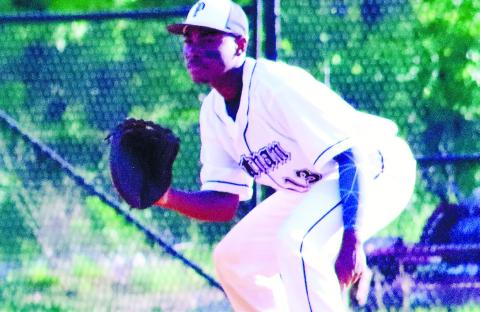 BJ Ruff (13) gets set to make a play on the bag in a game last season. FILE PHOTO