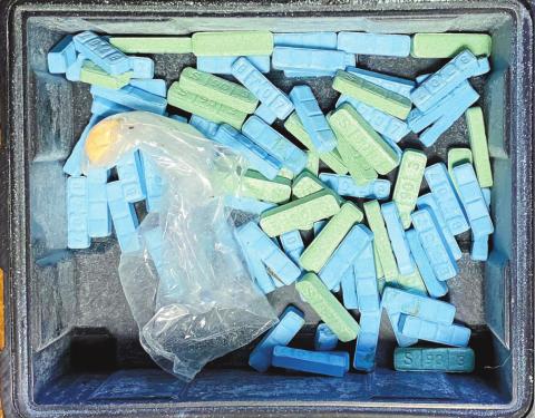 The drug said by authorities to be responsible for recent overdoses were found by law enforcement in a magnetic box under a vehicle. CONTRIBUTED/ PCSO