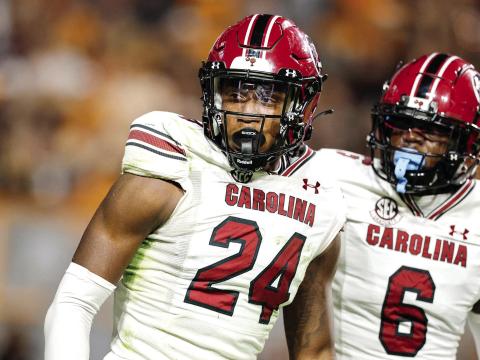 Former Putnam County football star and current University of South Carolina safety Jalon Kilgore has recently received a high NFL Draft grade from ESPN’s Jordan Reid. COURTESY OF USC ATHLETICS