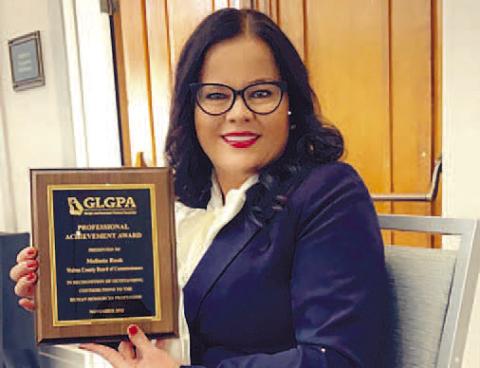 Eatonton native Melissia Rusk said she was “surprised” and “excited” upon receiving the 2022 GLGPA Professional Achievement Award. CONTRIBUTED