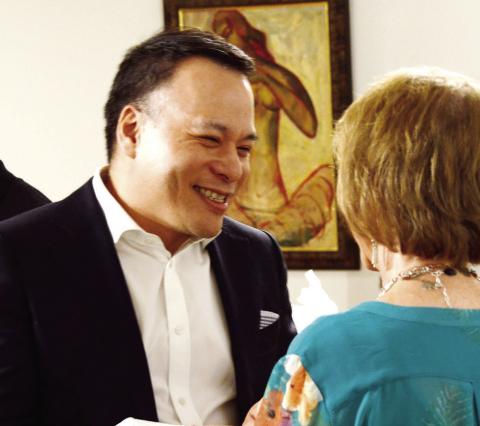Keynote speaker Yu Kai Lin said he felt “honored” to be included in the annual STMA Founders Day event. (IAN TOCHER/Staff)