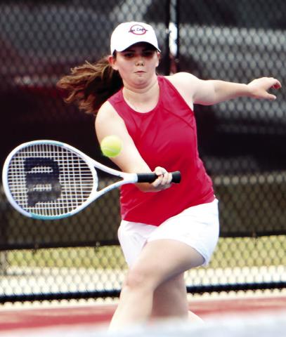 Carolyn Thomas played the No. 3 singles spot for the Lady War Eagles this season and will return next year. LANCE MCCURLEY/Staff/Staff