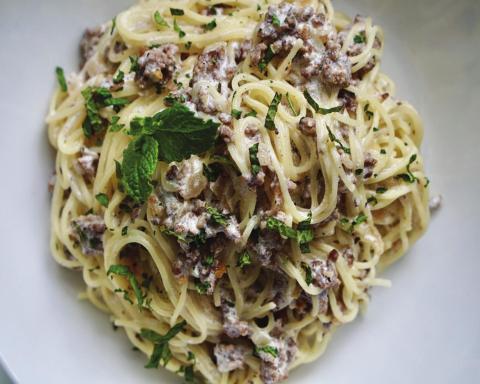 Pasta with Yogurt Sauce Photo courtesy of Jenny Struik of “Jenny with the Good Eats”