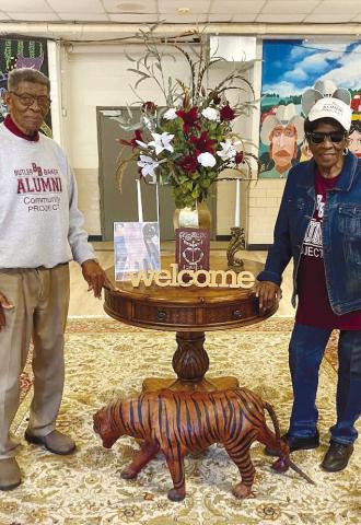 Melton Smith “The Patriarch” and Susie Brundage “The Matriarch” of Butler-Baker stand inside the renovated Butler-Baker foyer. CONTRIBUTED