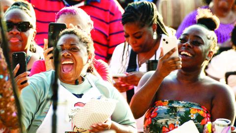 Fans clearly enjoyed the set by DraKarr and An Experience Saturday afternoon during the 3rd annual “Peg Leg” Howell BBQ &amp; Blues Festival at Eatonton’s City Center Stage. (IAN TOCHER/Staff)