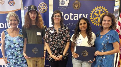 Club President Martha Franks, Henry Esau, Kara El-Kadi, Michelle Hernandez Araugo, and Donna O’Neal. CONTRIBUTED