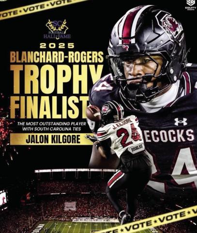 Jalon Kilgore has been named a finalist for 2025 Blanchard Rogers award.