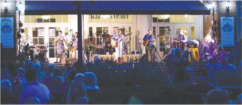 A1A’s Jeff Pike had his eight-piece band with him for The Plaza show, a staple on their schedule each year.