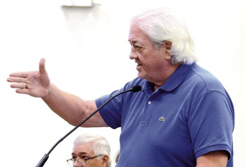 Putnam County resident Don Sadler sought answers from county commissioners last week in a frequently contentious meeting. IAN TOCHER/Staff