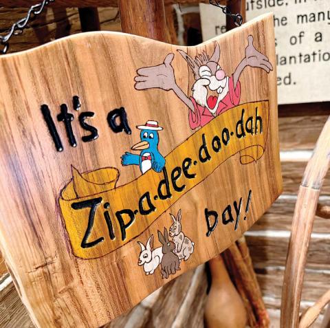 Various outdoor signs are available to add a touch of Uncle Remus-inspired whimsy to local gardens or yards. IAN TOCHER/Staff