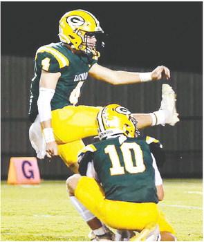 Gatewood kicker Jayden Daniel (4) was singled out for his consistency in contributing to the Gators’ 20-13 win last Friday over Southland Academy in Americus. IAN TOCHER/Staff