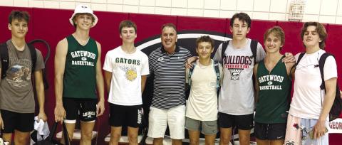 The Gators that attended the camp at UGA are, from left, Adam Harvey, Blake Callaway, Matt Allen, Don Keiser, Landon Moreno, Jake Rich, Kaden Keiser, and JT Gregory. CONTRIBUTED