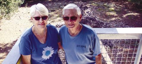 Carol and Bob Shulstad make monthly visits to help keep the Rock Hawk facility clean and tidy, but admit they need more volunteer help to keep it going. IAN TOCHER/Staff