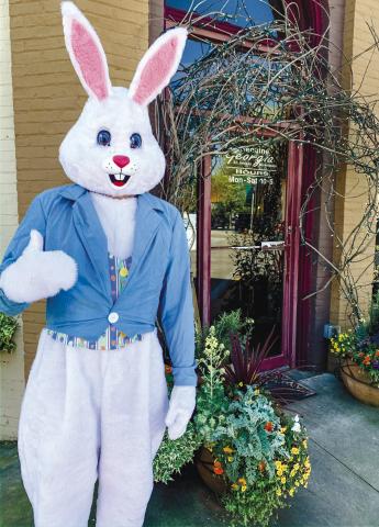 The Easter Bunny will be hopping shop to shop from 10 a.m. until noon before cozying up in the palm garden for pictures with all his friends! CONTRIBUTED