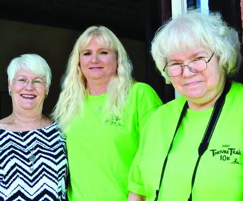 JoAnn Smith (l-r), Cassandra Fowler and Becky Meyer in front of The Messenger office. CONTRIBUTED