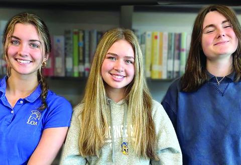 Laws of Life Lake Oconee Academy winners Sydney Pattison, Jessica White and Riley Carr. CONTRIBUTED