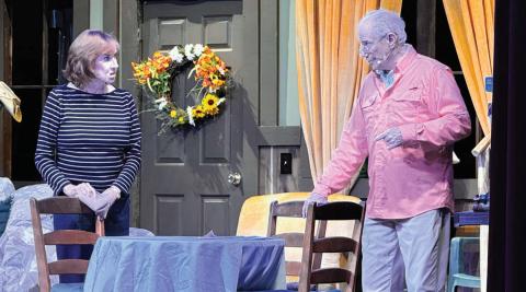 Sarah Daly Weir and Bill Dudley, as Ethel and Norman Thayer, ably anchored the entire “On Golden Pond” cast Friday night at The Plaza Arts Center in Eatonton. GORDON COLUMBINE/Staff