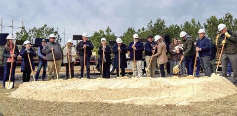 A large group of parishioners and church officials participated Sunday in a groundbreaking ceremony for construction to double the size of Lakeside Baptist Church alongside Hwy. 441 in southern Putnam County. IAN TOCHER/Staff