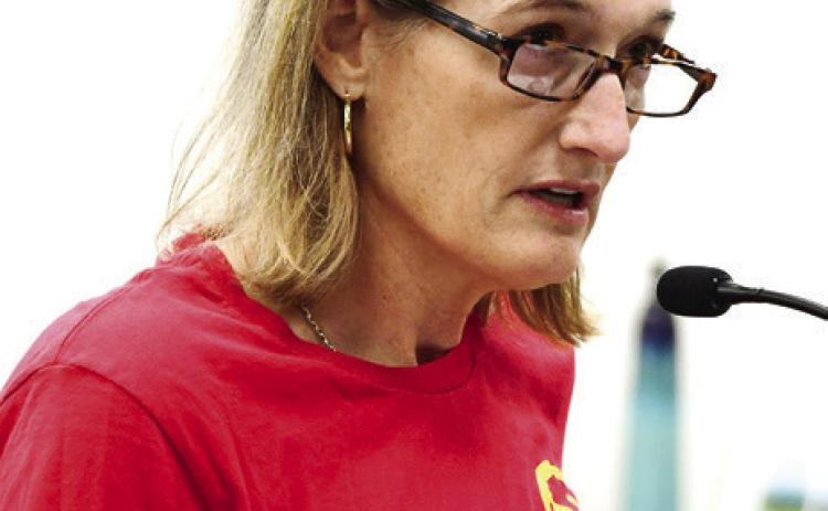 Miriam Hatcher expresses concern about a proposed rock quarry coming to Putnam County. IAN TOCHER/Staff