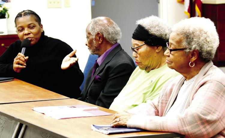 Kilee Reid, George Thompkins, Rose Dennis and Georgia Smith describe their personal experiences in segregation history. IAN TOCHER/Staff